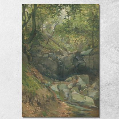 Ruscello Nella Foresta Ľudovít Čordák lco22 quadro stampato su tela