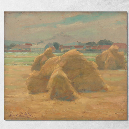 Raccolto Ľudovít Čordák lco27 quadro stampato su tela