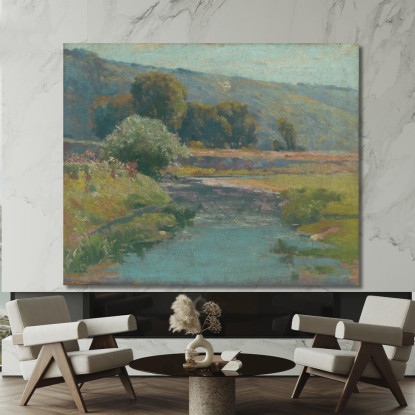 Paesaggio Con Un Ruscello In Piena Ľudovít Čordák lco38 quadro stampato su tela