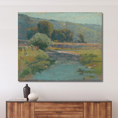 Paesaggio Con Un Ruscello In Piena Ľudovít Čordák lco38 quadro stampato su tela