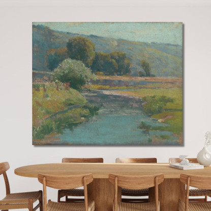 Paesaggio Con Un Ruscello In Piena Ľudovít Čordák lco38 quadro stampato su tela