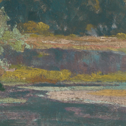 Paesaggio Con Un Ruscello In Piena Ľudovít Čordák lco38 quadro stampato su tela