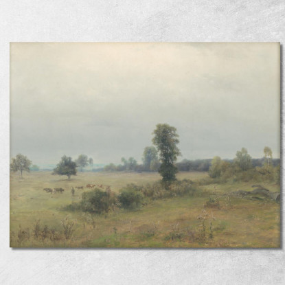 Paesaggio Con Mucche Al Pascolo Ľudovít Čordák lco41 quadro stampato su tela