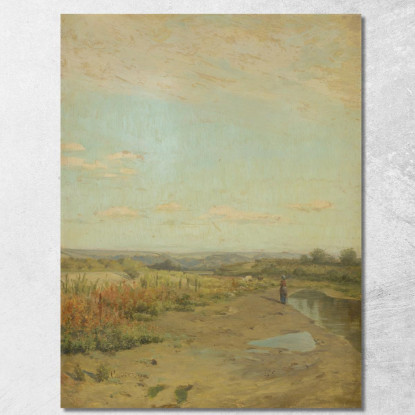 Piccola Pastorella Ľudovít Čordák lco45 quadro stampato su tela