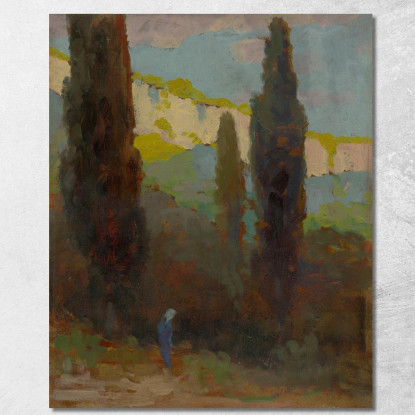 Pioppi Lungo La Strada Ľudovít Čordák lco55 quadro stampato su tela