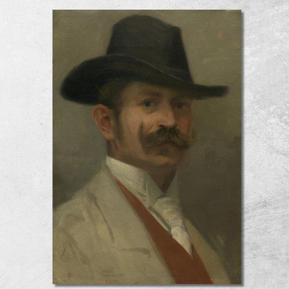 Autoritratto Ľudovít Čordák lco68 quadro stampato su tela