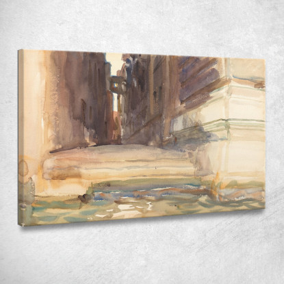 The Calle Della Rosa With The Monte Di Pietà Venice John Singer Sargent jss307 quadro stampato su tela