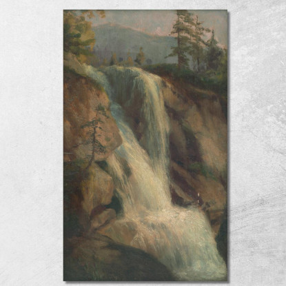 Cascata Ľudovít Čordák lco87 quadro stampato su tela