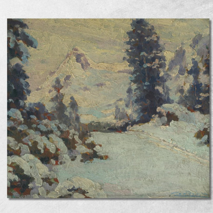Paesaggio Invernale 2 Ľudovít Čordák lco89 quadro stampato su tela