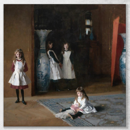 Le Figlie Di Edward Darley Boit John Singer Sargent jss309 quadro stampato su tela