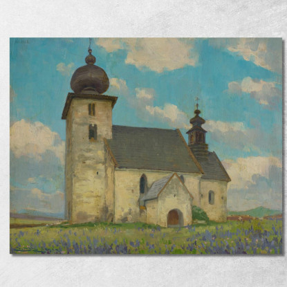 Chiesa Gotica Di Žehra Ľudovít Čordák lco98 quadro stampato su tela