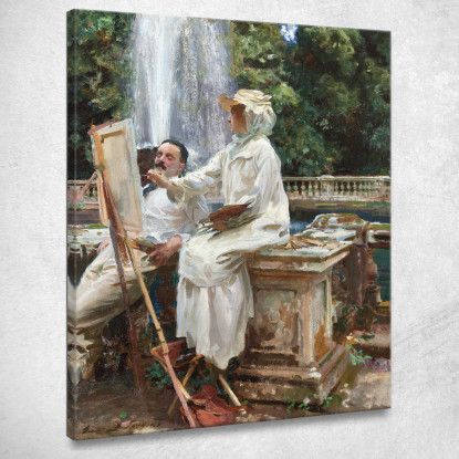 The Fountain Villa Torlonia Frascati Italy John Singer Sargent jss311 quadro stampato su tela