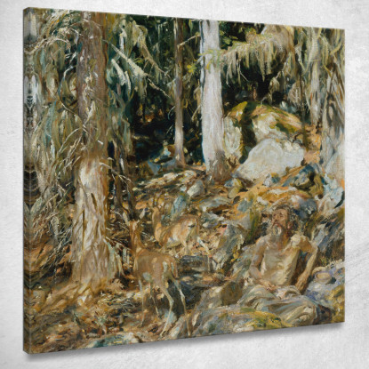 The Hermit Il Solitario John Singer Sargent jss313 quadro stampato su tela