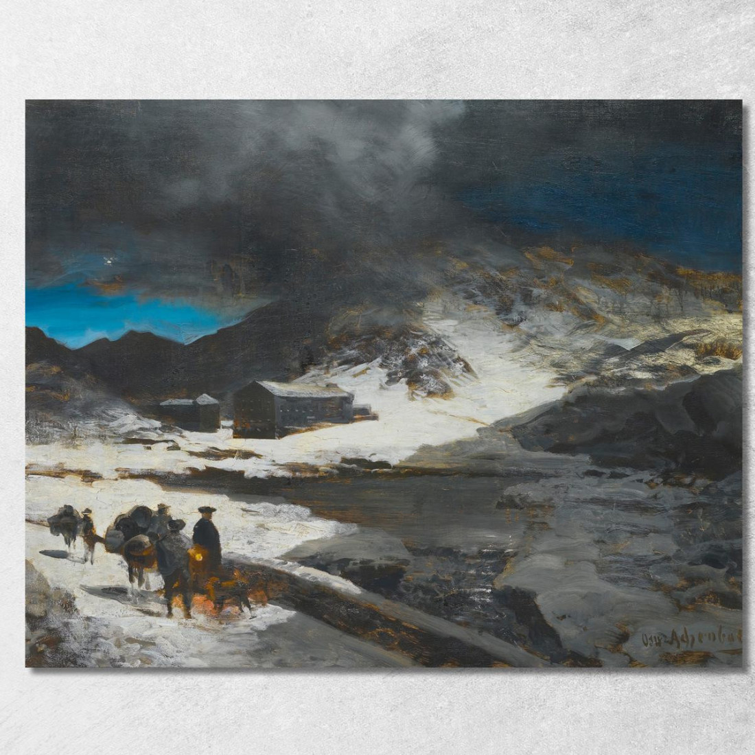 Il Grande Ospizio Del San Bernardo Nelle Alpi Oswald Achenbach oac33 quadro stampato su tela