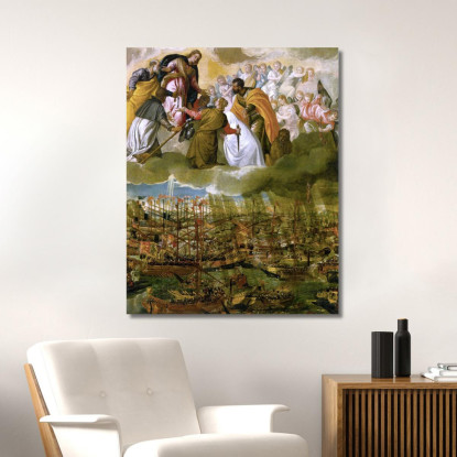 Allegoria Della Battaglia Di Lepanto Paolo Veronese pvr3 quadro stampato su tela