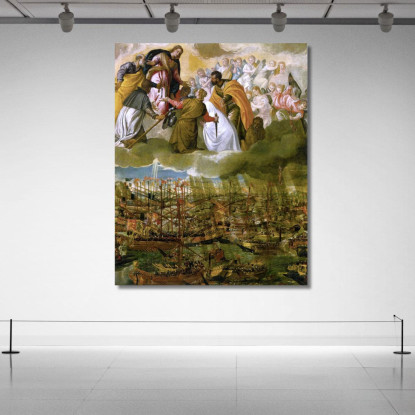 Allegoria Della Battaglia Di Lepanto Paolo Veronese pvr3 quadro stampato su tela
