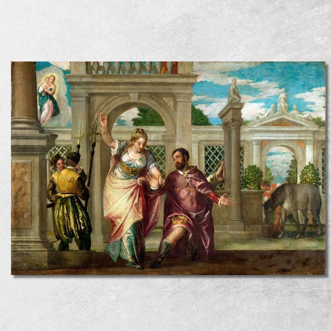 L'Imperatore Augusto E La Sibilla Paolo Veronese pvr15 quadro stampato su tela