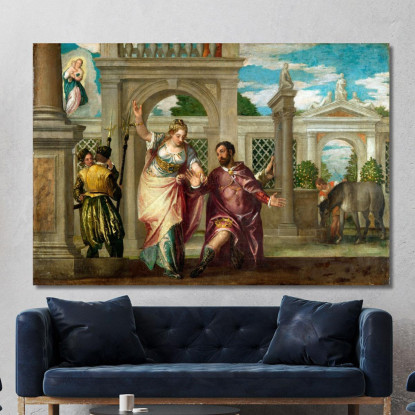 L'Imperatore Augusto E La Sibilla Paolo Veronese pvr15 quadro stampato su tela