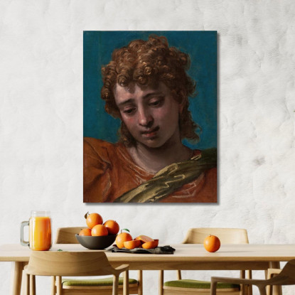 Testa Di San Michele Dalla Pala Petrobelli Paolo Veronese pvr17 quadro stampato su tela