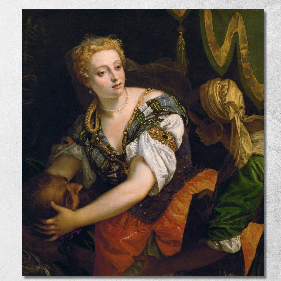 Giuditta Con La Testa Di Oloferne Paolo Veronese pvr19 quadro stampato su tela