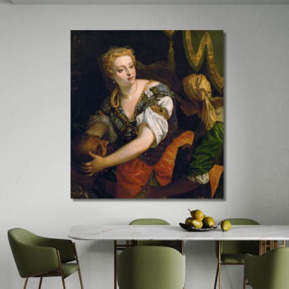 Giuditta Con La Testa Di Oloferne Paolo Veronese pvr19 quadro stampato su tela
