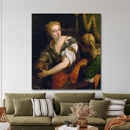 Giuditta Con La Testa Di Oloferne Paolo Veronese pvr19 quadro stampato su tela