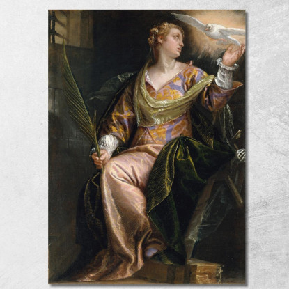 Santa Caterina D'Alessandria In Prigione Paolo Veronese pvr30 quadro stampato su tela