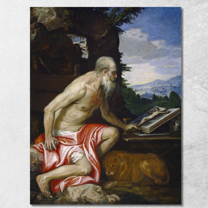 San Girolamo Nel Deserto Paolo Veronese pvr31 quadro stampato su tela