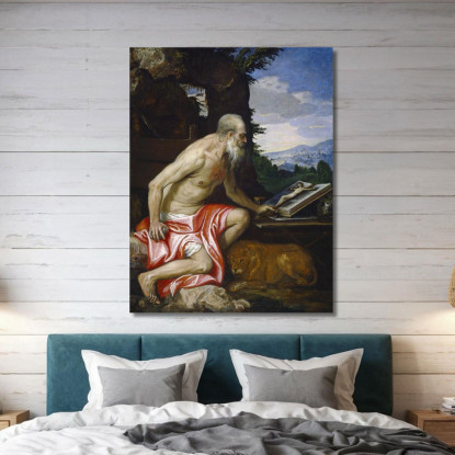 San Girolamo Nel Deserto Paolo Veronese pvr31 quadro stampato su tela