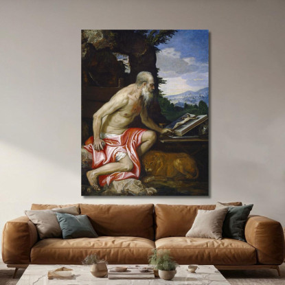 San Girolamo Nel Deserto Paolo Veronese pvr31 quadro stampato su tela