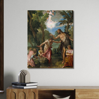 Il Battesimo Di Cristo Paolo Veronese pvr36 quadro stampato su tela