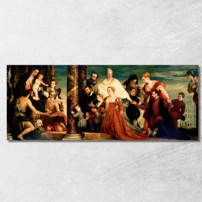 La Madonna Della Famiglia Cuccina Paolo Veronese pvr39 quadro stampato su tela