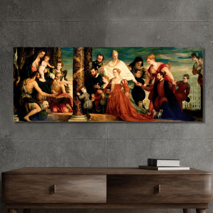 La Madonna Della Famiglia Cuccina Paolo Veronese pvr39 quadro stampato su tela