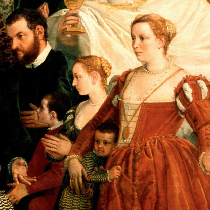 La Madonna Della Famiglia Cuccina Paolo Veronese pvr39 quadro stampato su tela
