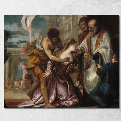 Il Martirio E L'Ultima Comunione Di Santa Lucia Paolo Veronese pvr40 quadro stampato su tela