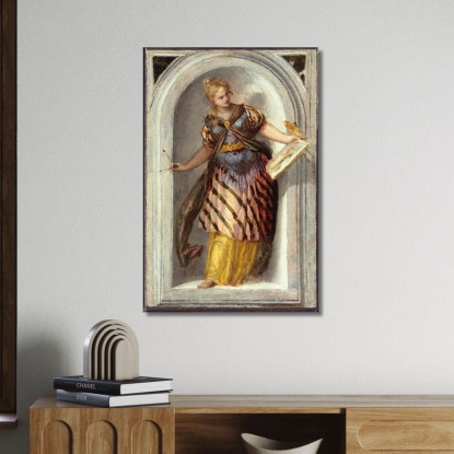 La Musa Della Pittura Paolo Veronese pvr41 quadro stampato su tela
