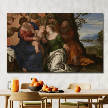 Le Nozze Mistiche Di Santa Caterina D'Alessandria Paolo Veronese pvr42 quadro stampato su tela