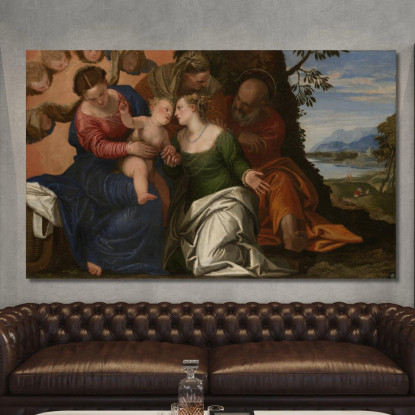 Le Nozze Mistiche Di Santa Caterina D'Alessandria Paolo Veronese pvr42 quadro stampato su tela