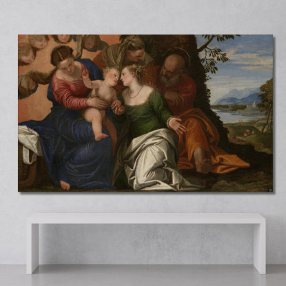 Le Nozze Mistiche Di Santa Caterina D'Alessandria Paolo Veronese pvr42 quadro stampato su tela