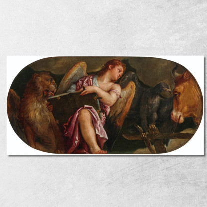 I Simboli Dei Quattro Evangelisti Paolo Veronese pvr45 quadro stampato su tela