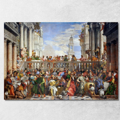 Le Nozze Di Cana Paolo Veronese pvr46 quadro stampato su tela
