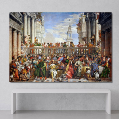 Le Nozze Di Cana Paolo Veronese pvr46 quadro stampato su tela