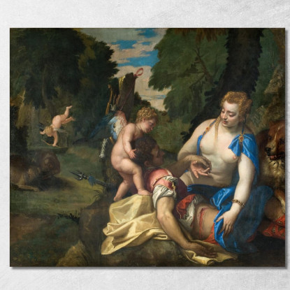 Venere Piange Adone Paolo Veronese pvr47 quadro stampato su tela