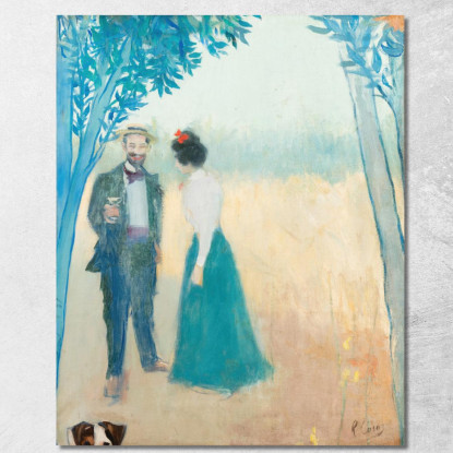 Una Coppia Ramón Casas rcs2 quadro stampato su tela