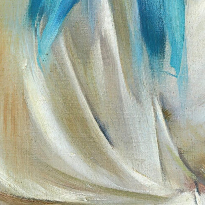 Chula Con Fazzoletto Blu Ramón Casas rcs8 quadro stampato su tela