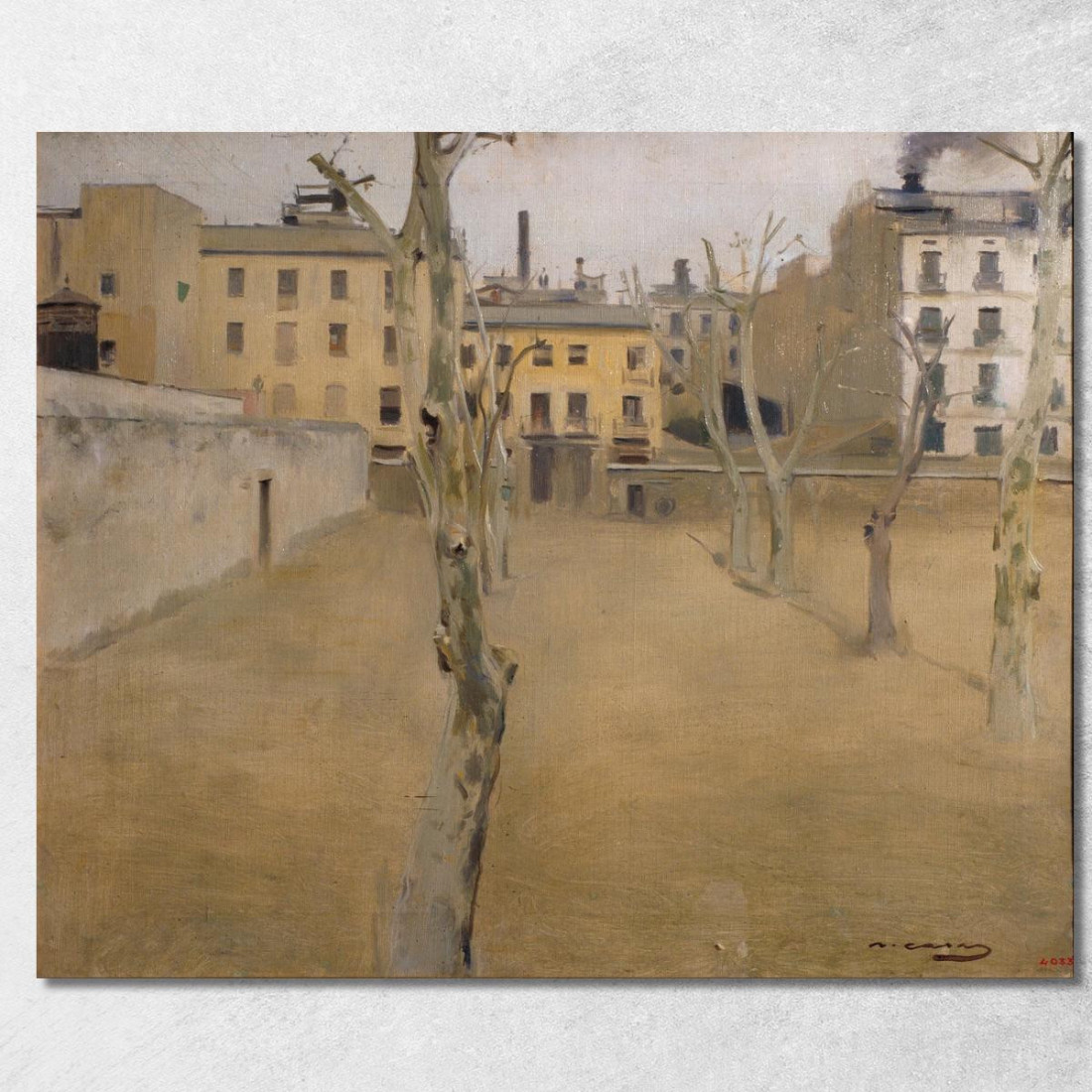 Cortile Della Vecchia Prigione Di Barcellona Ramón Casas rcs9 quadro stampato su tela