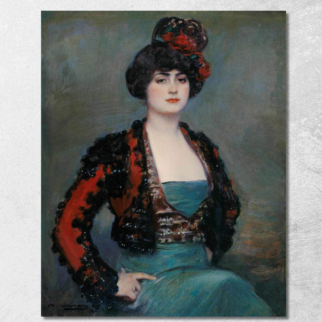 Julia Ramón Casas rcs18 quadro stampato su tela