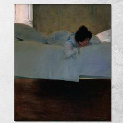 Pigrizia Ramón Casas rcs19 quadro stampato su tela