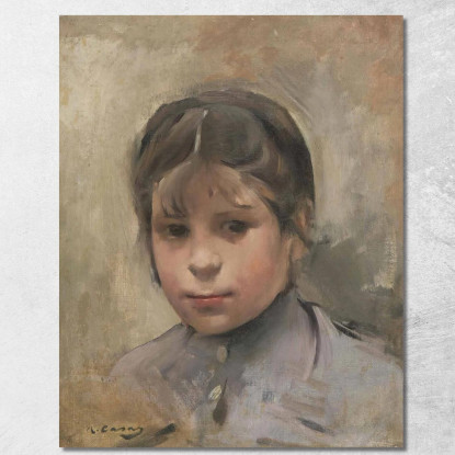 Nina - Ritratto Di Una Ragazza Ramón Casas rcs24 quadro stampato su tela