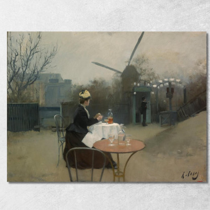 En Plein Air Ramón Casas rcs28 quadro stampato su tela